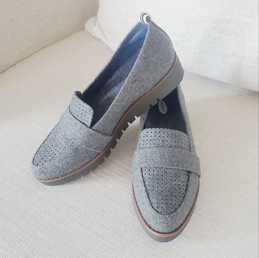 Dr. Scholl's Gray Felt Loafers